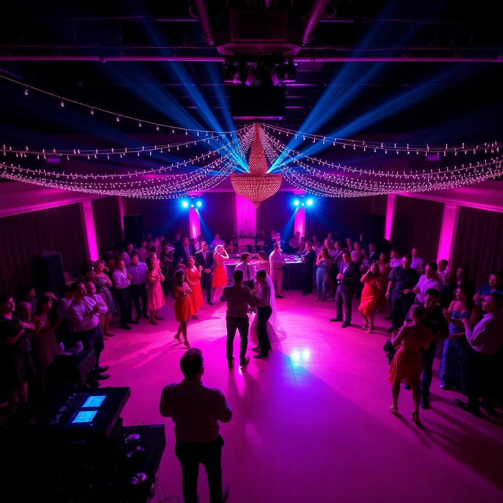 Wedding reception dance floor